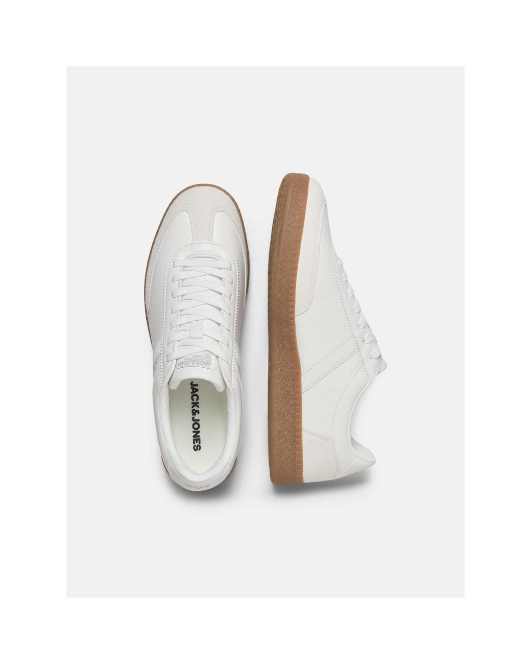 Jack & Jones White Mateo Low-Top Trainers for men