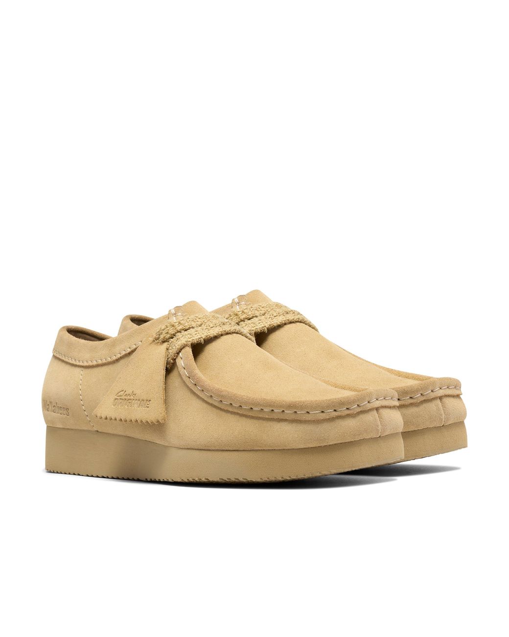 Clarks Natural Wallabee Lite Suede Moc-Toe Shoes
