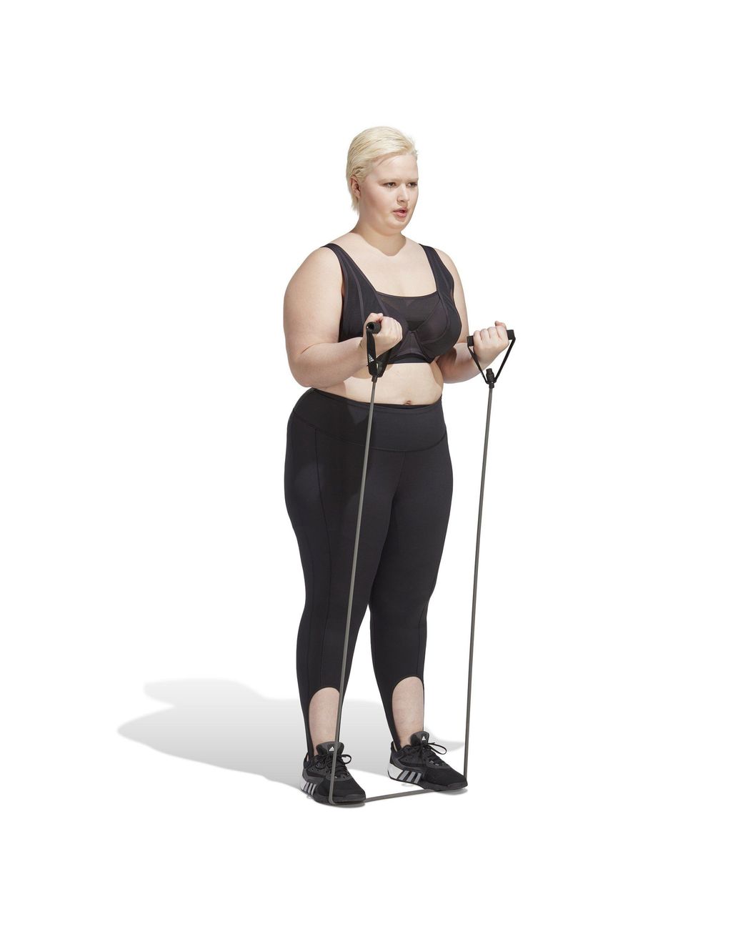 Adidas Blue Collective Power Luxe High Support Medium Impact Sports Bra (Plus Size)
