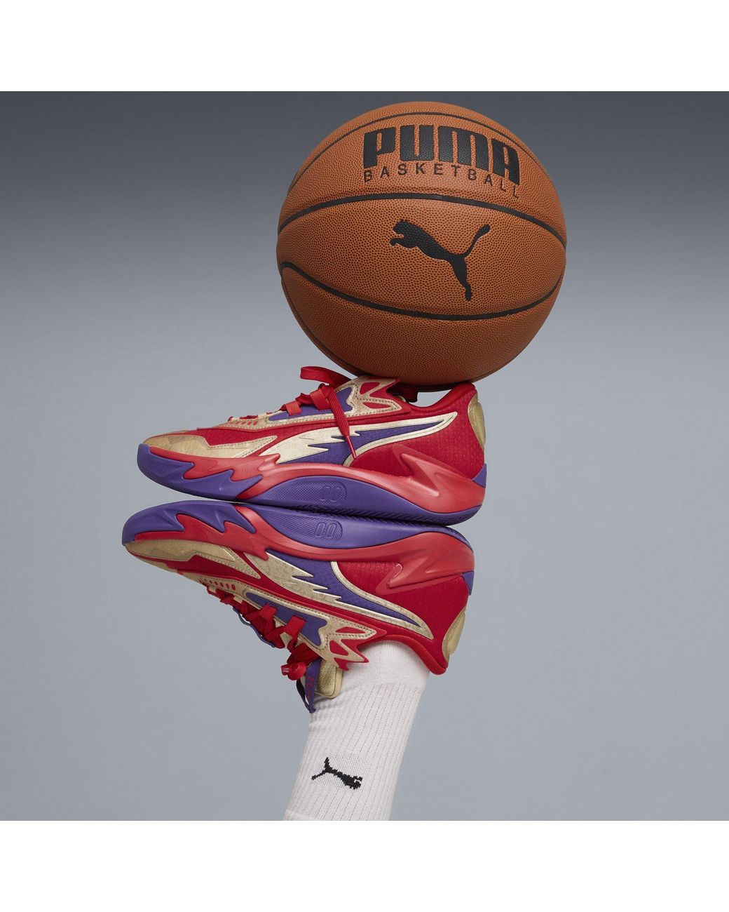 PUMA Red Scoot Zeros Ii Basketball Trainers for men