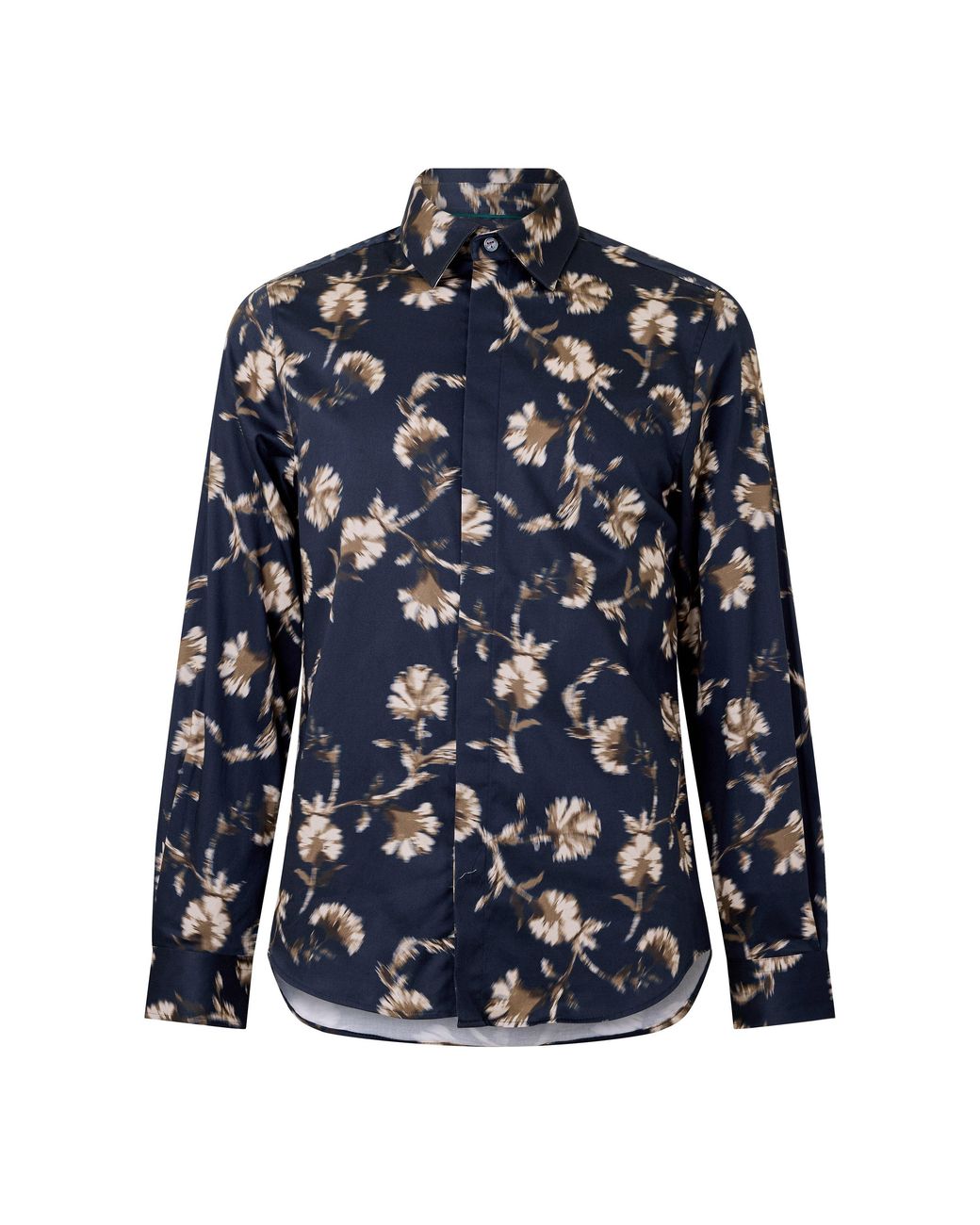 Ted Baker Black Floral Viscose Long-Sleeve Shirt for men