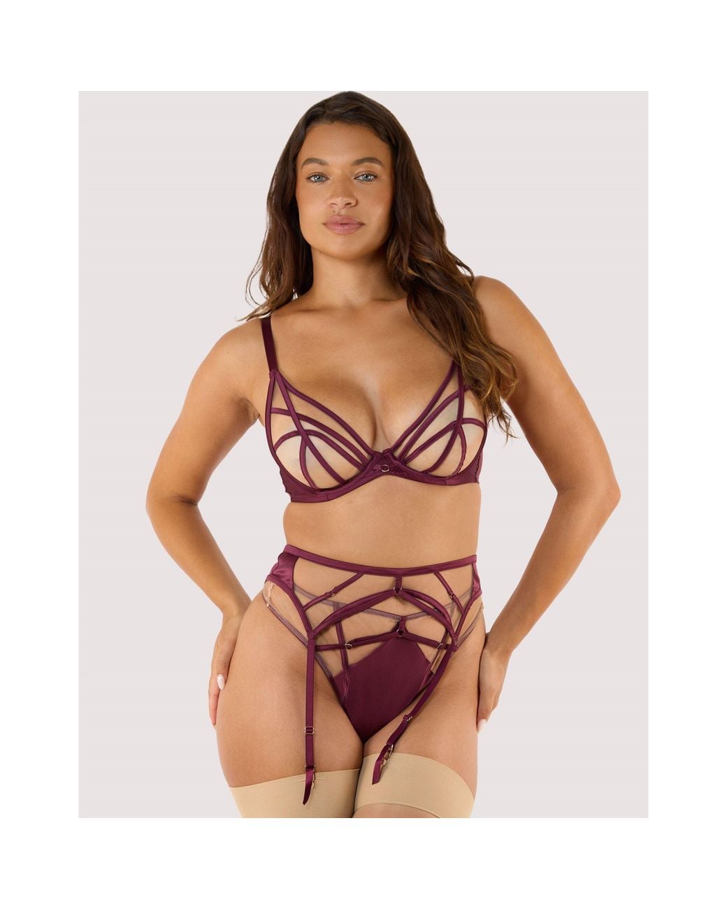 Playful Promises Multicolor Ramona Suspender Belt