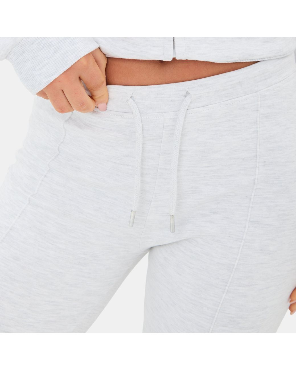 I Saw It First White Pinktuck Jogger