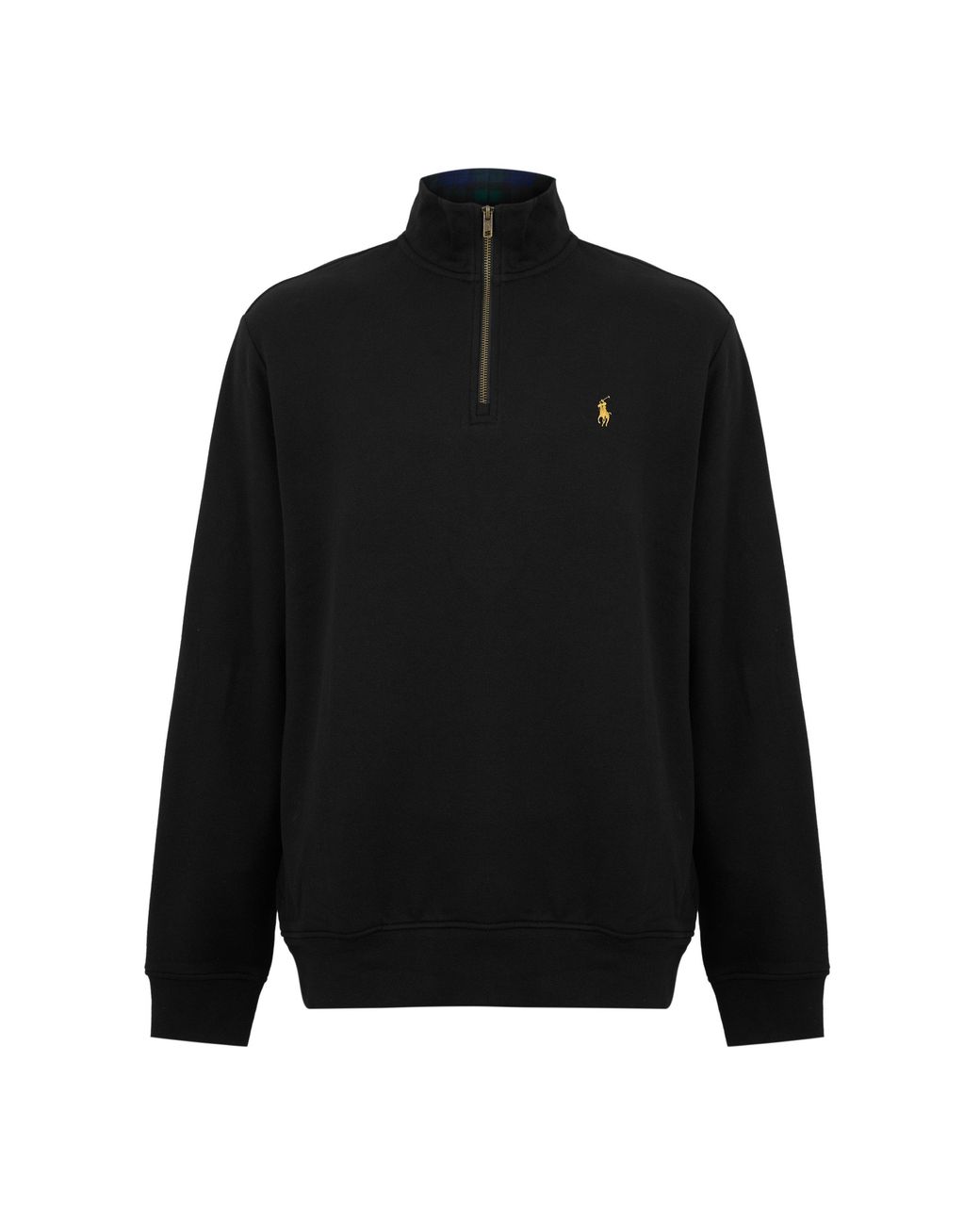 Polo Ralph Lauren Black Regular-Fit 1/4 Zip Fleece Top for men