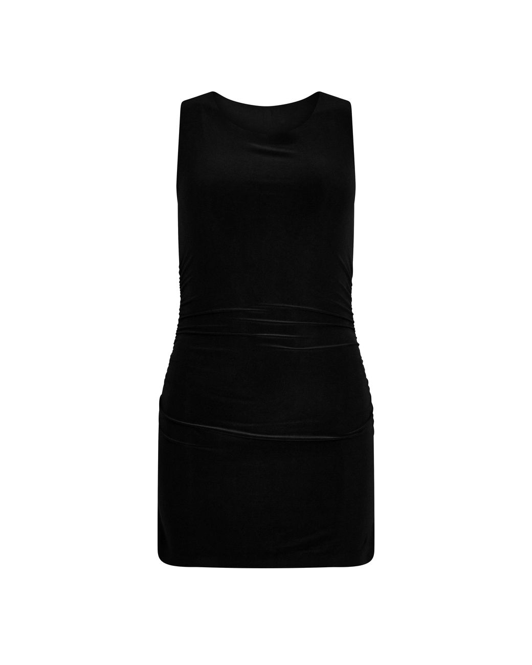 Norma Kamali Black Pickleball Midi Slinky Dress