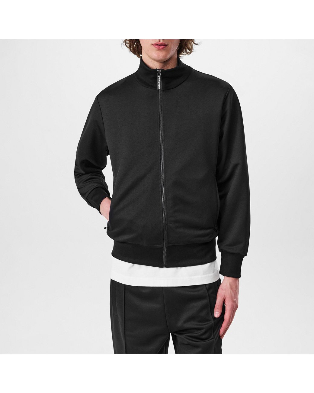 Palm Angels Black Curve Track Jacket for men