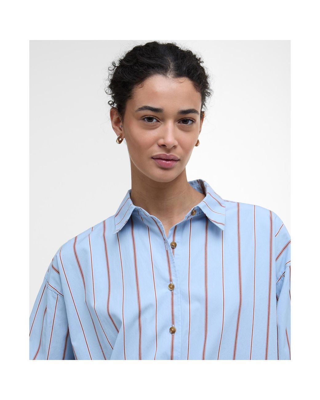 Barbour Blue Saffron Striped Relaxed Shirt
