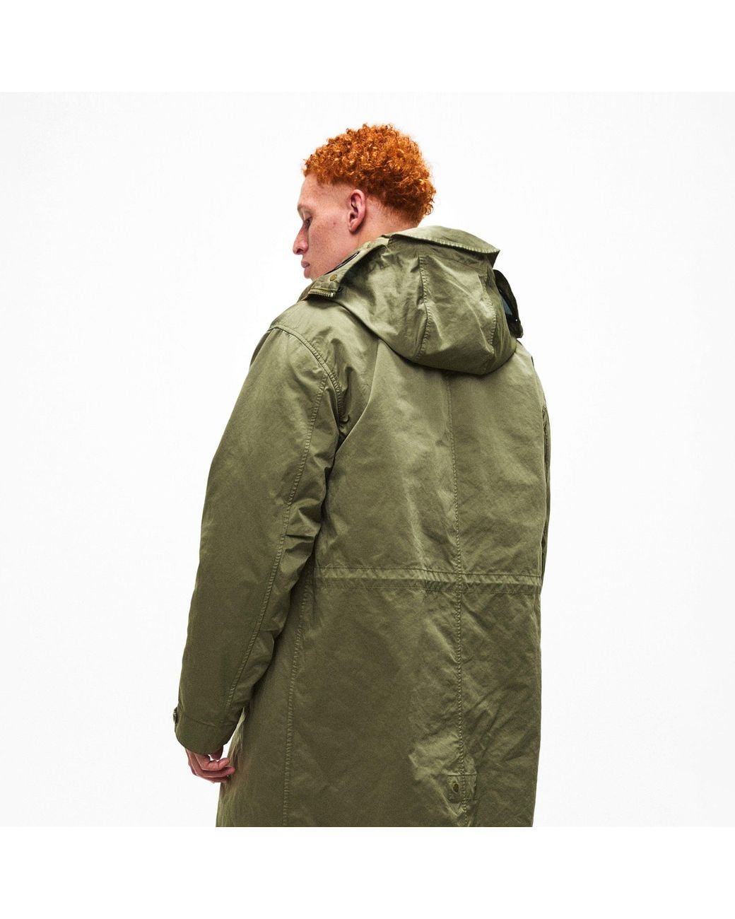 C P Company Green Explorer Hooded Long Sleeve Parka for men