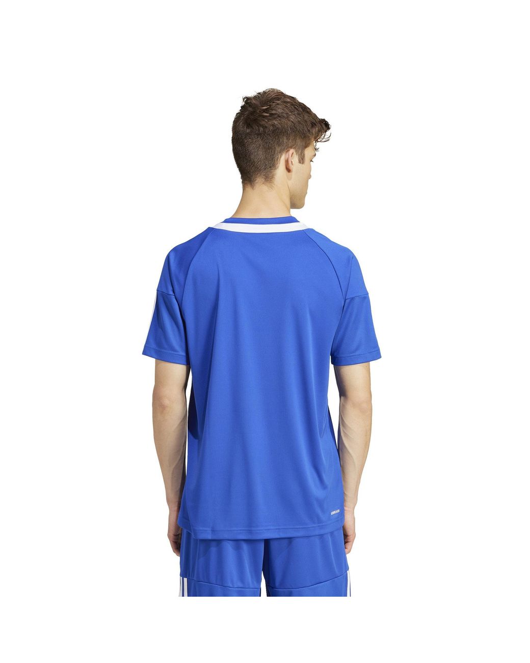 Adidas Blue Classic 3 Stripe Sereno T-Shirt for men