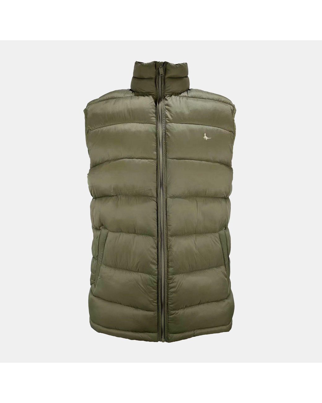 Jack Wills Green Kershaw Lightweight Water Resistant Puffer Gilet for men