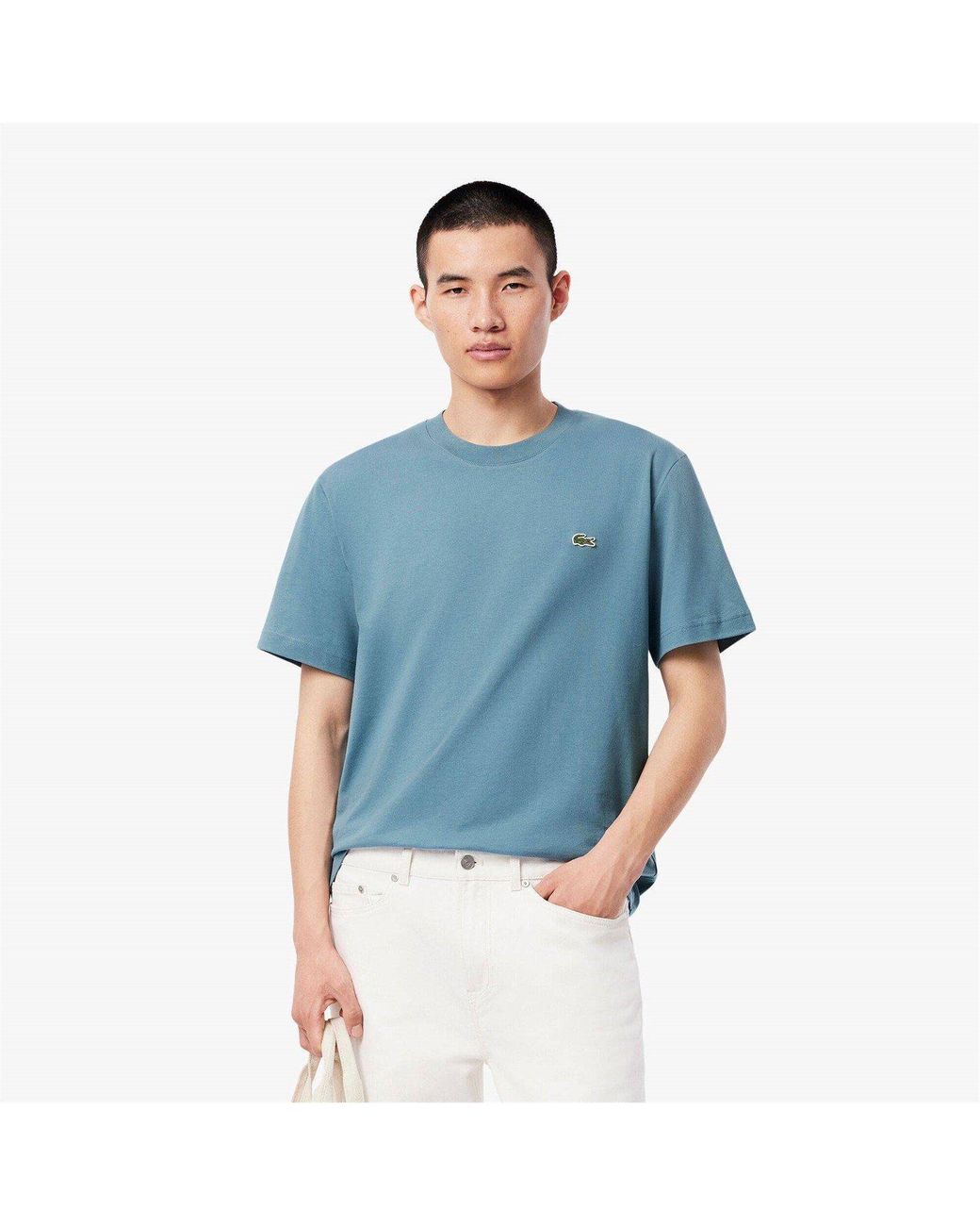 Lacoste Blue Regular Fit Small Logo T-Shirt for men