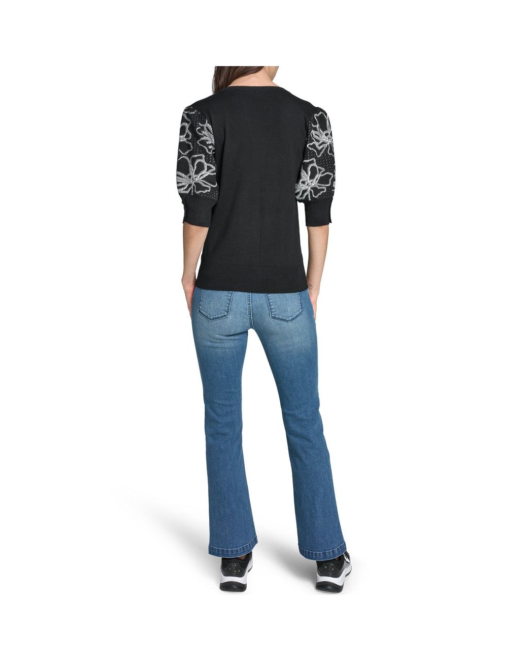Karl Lagerfeld Black Sportswear Knitted Top