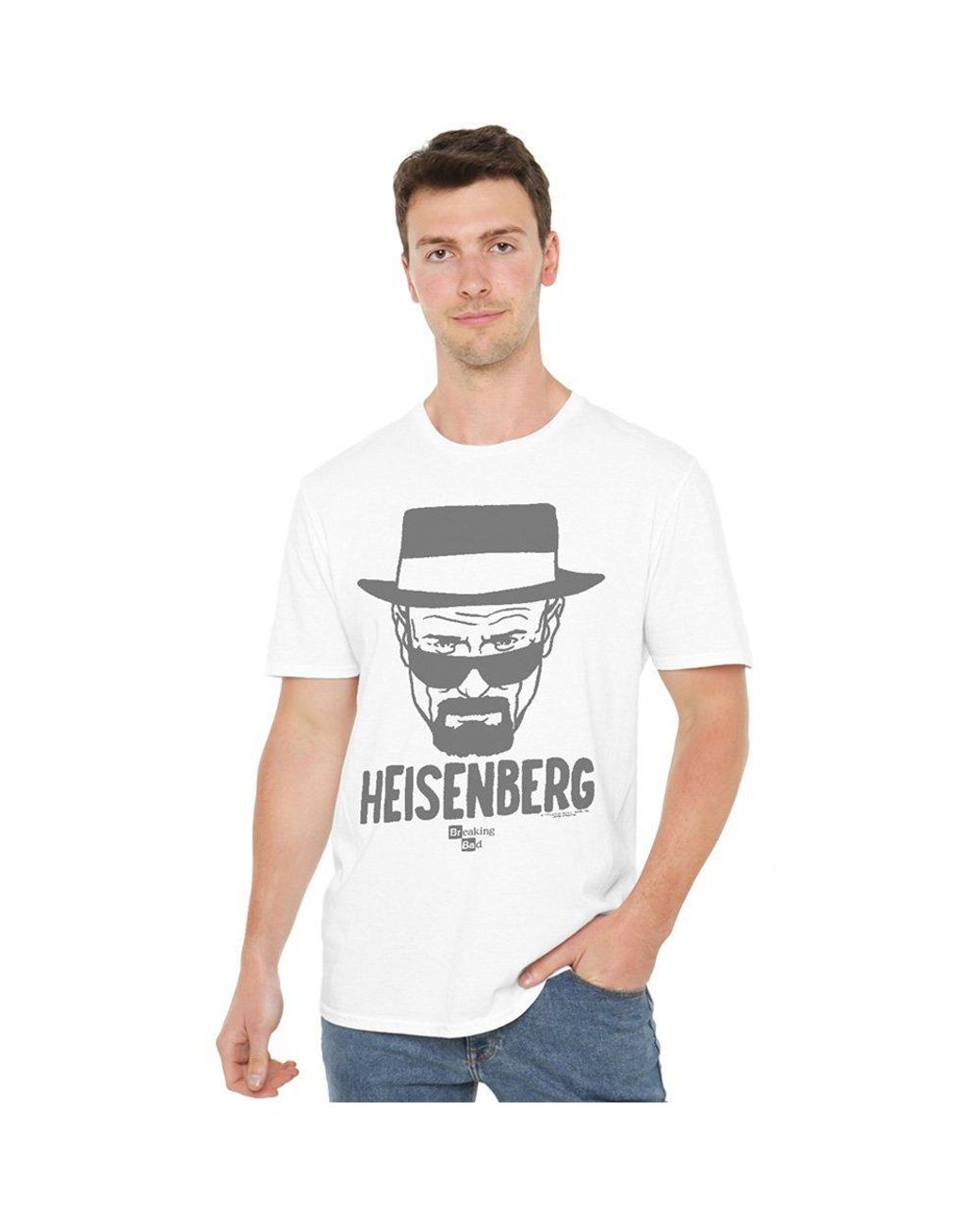Breaking Bad White Heisenberg Drawing T Shirt for men