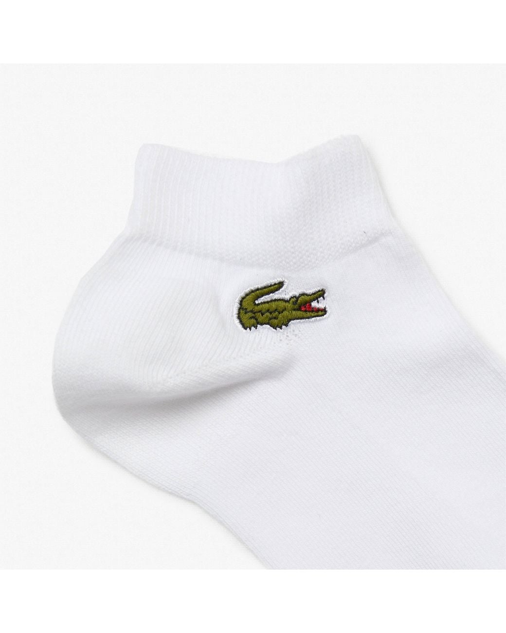 Lacoste White 3 Pack Trainer Socks for men