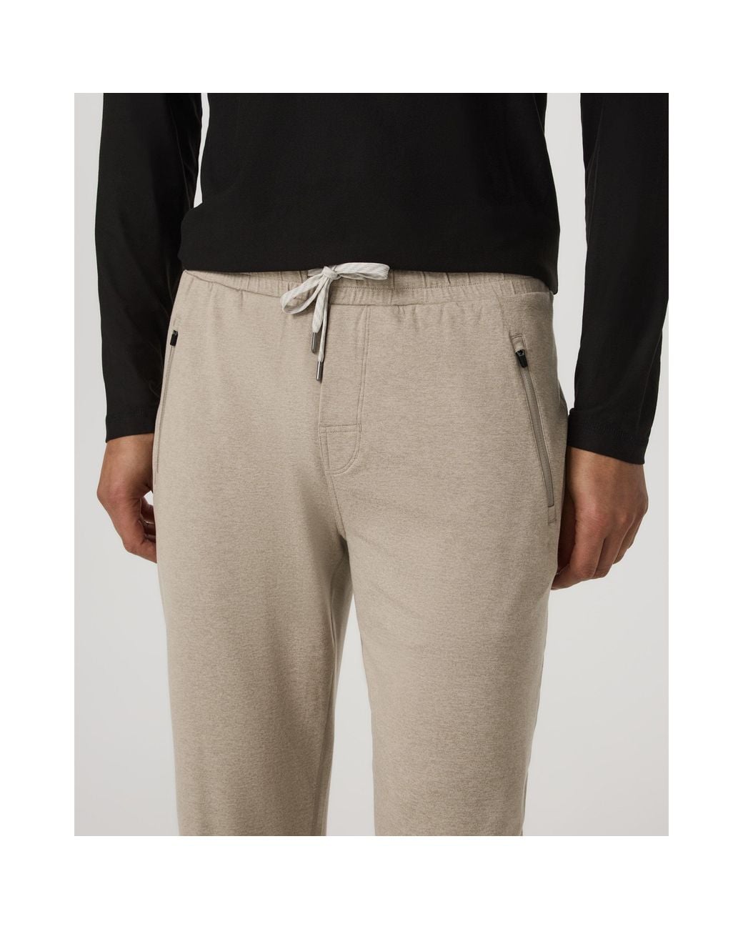 vuori Black Ponto Performance Jogger Fleece Tracksuit Bottom for men