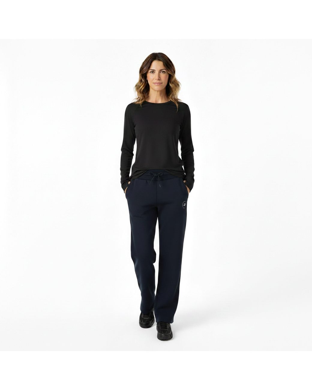 Röhnisch Blue Wide Open Hem Jersey Jogging Bottoms
