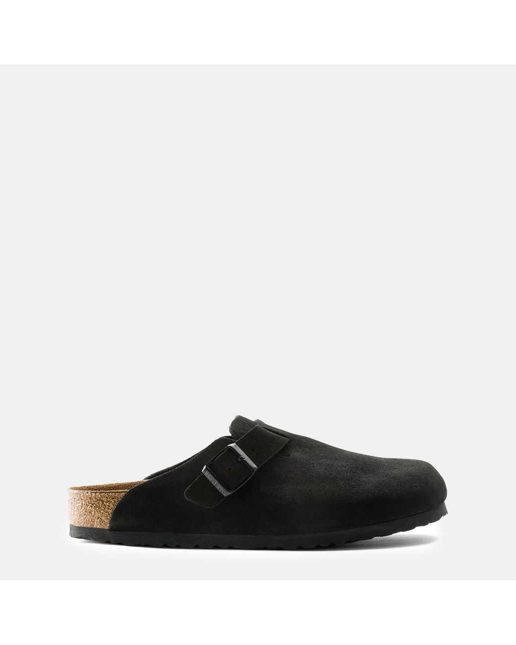 Birkenstock Black Boston Suede