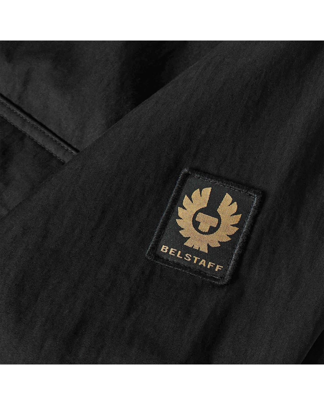 Belstaff Black Stride Zip Collar Long Sleeve Overshirt for men