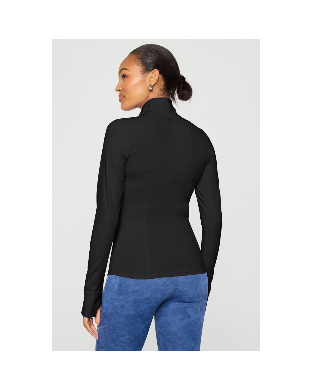 Fabletics Black Storm Full-Zip Training Jacket
