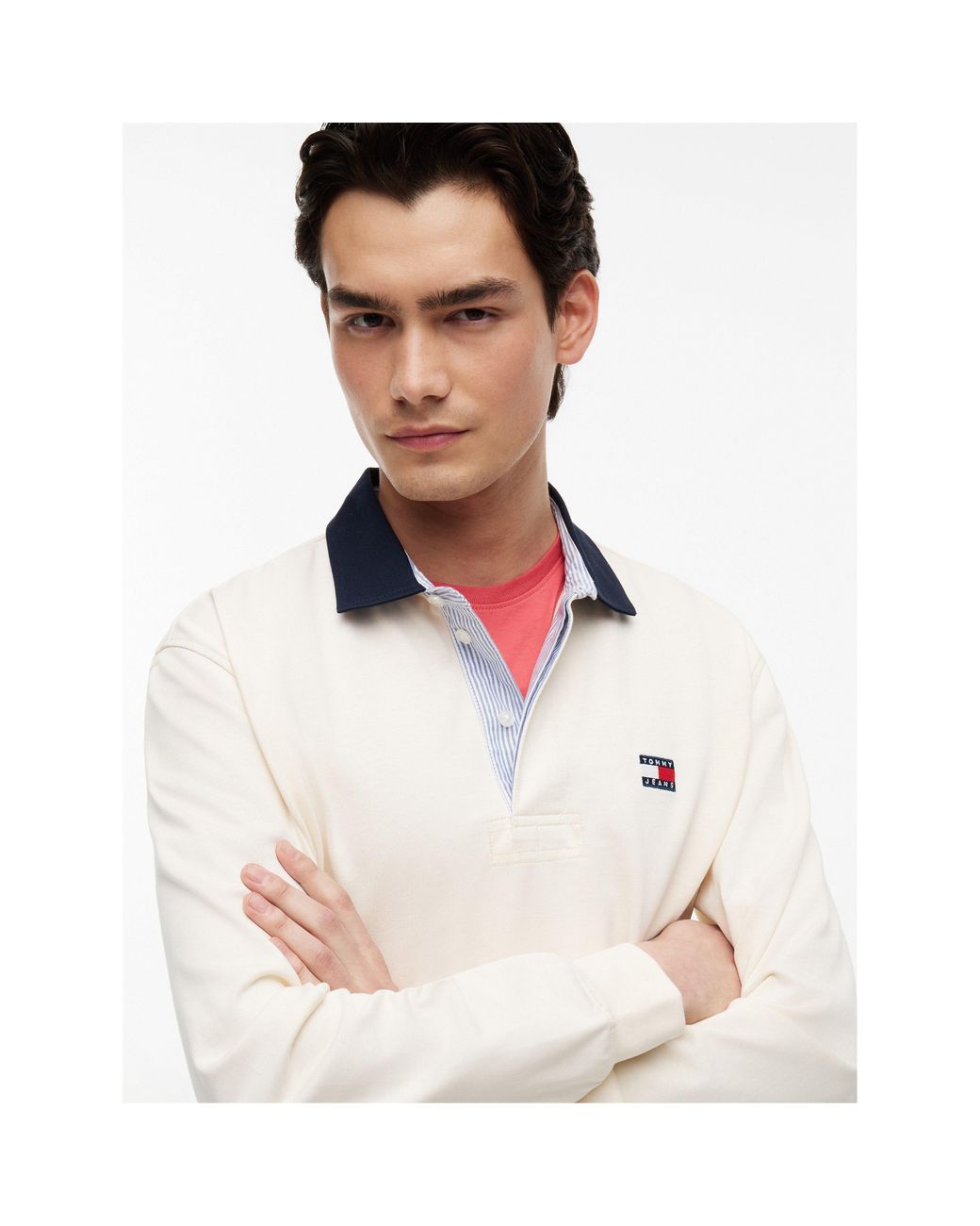 Tommy Hilfiger White Rugby Polo Shirt for men