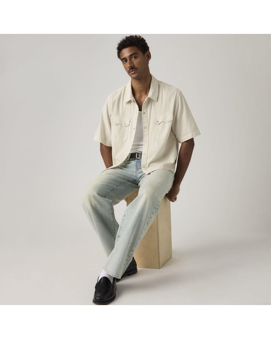 Levi's Natural Ss Boxy Western Criss Cross for men