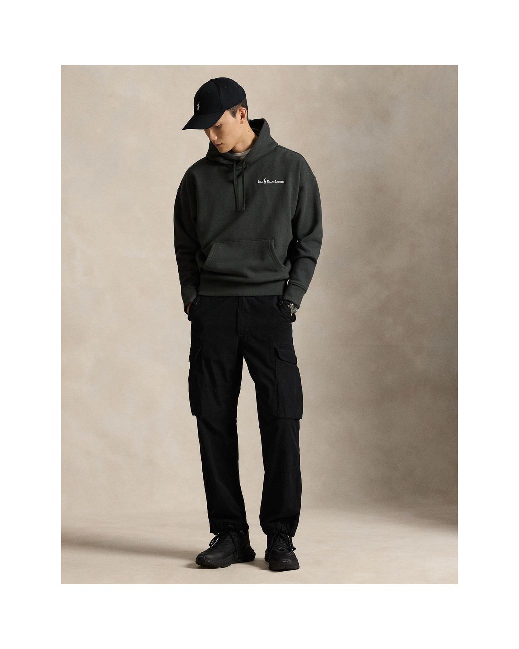 Polo Ralph Lauren Gray Prl Pp Pull Over Hoodie for men