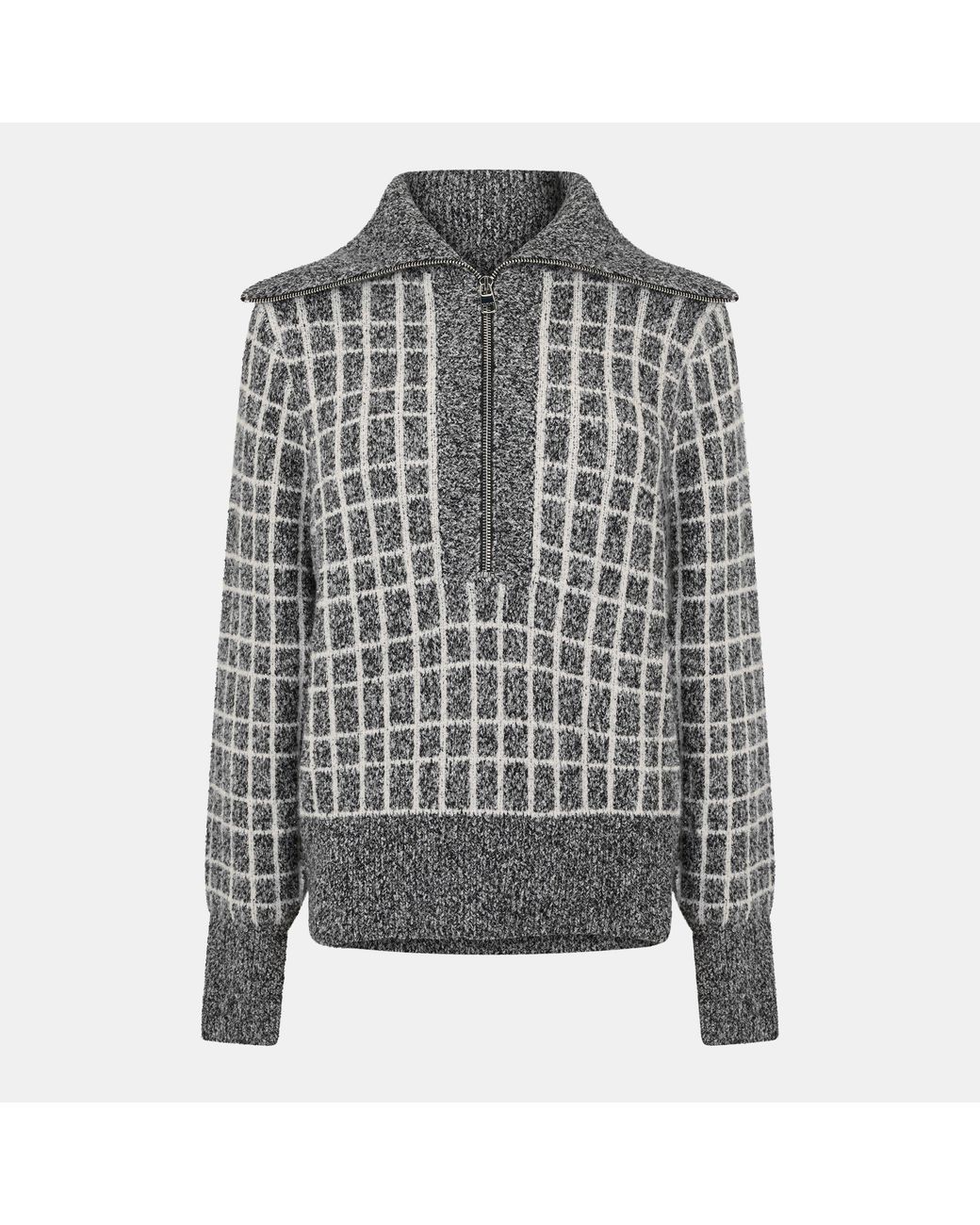 Varley Gray Furley Half-Zip Jumper