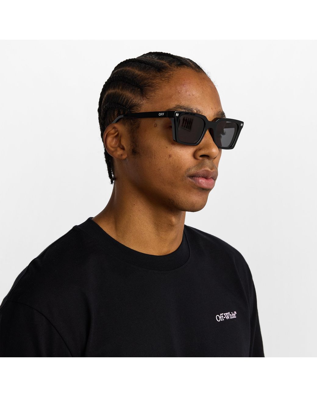 Off-White c/o Virgil Abloh Gray Reno Rectangle Sunglasses for men