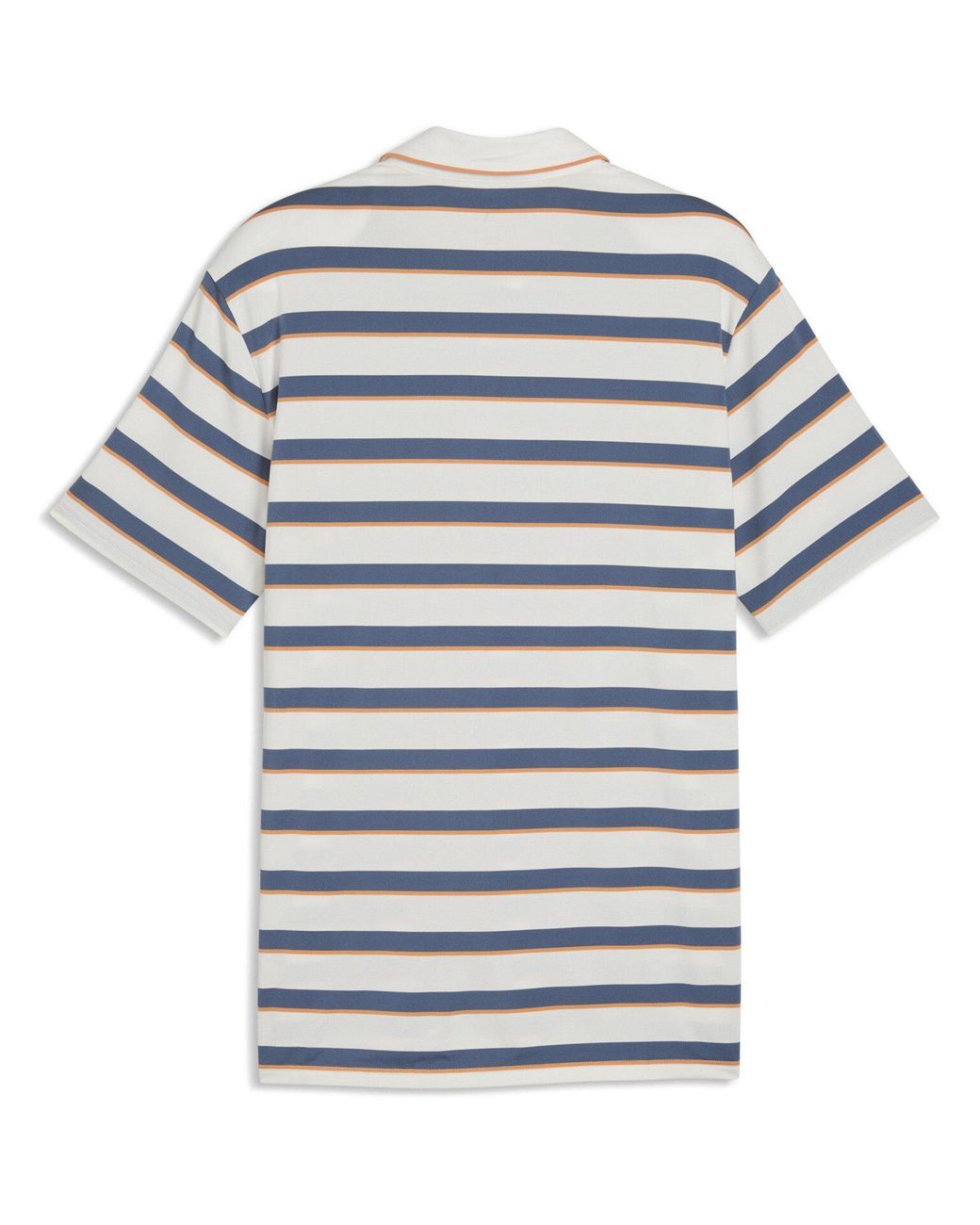 PUMA Blue Cloudspun Stripe Short Sleeve Polo Shirt for men