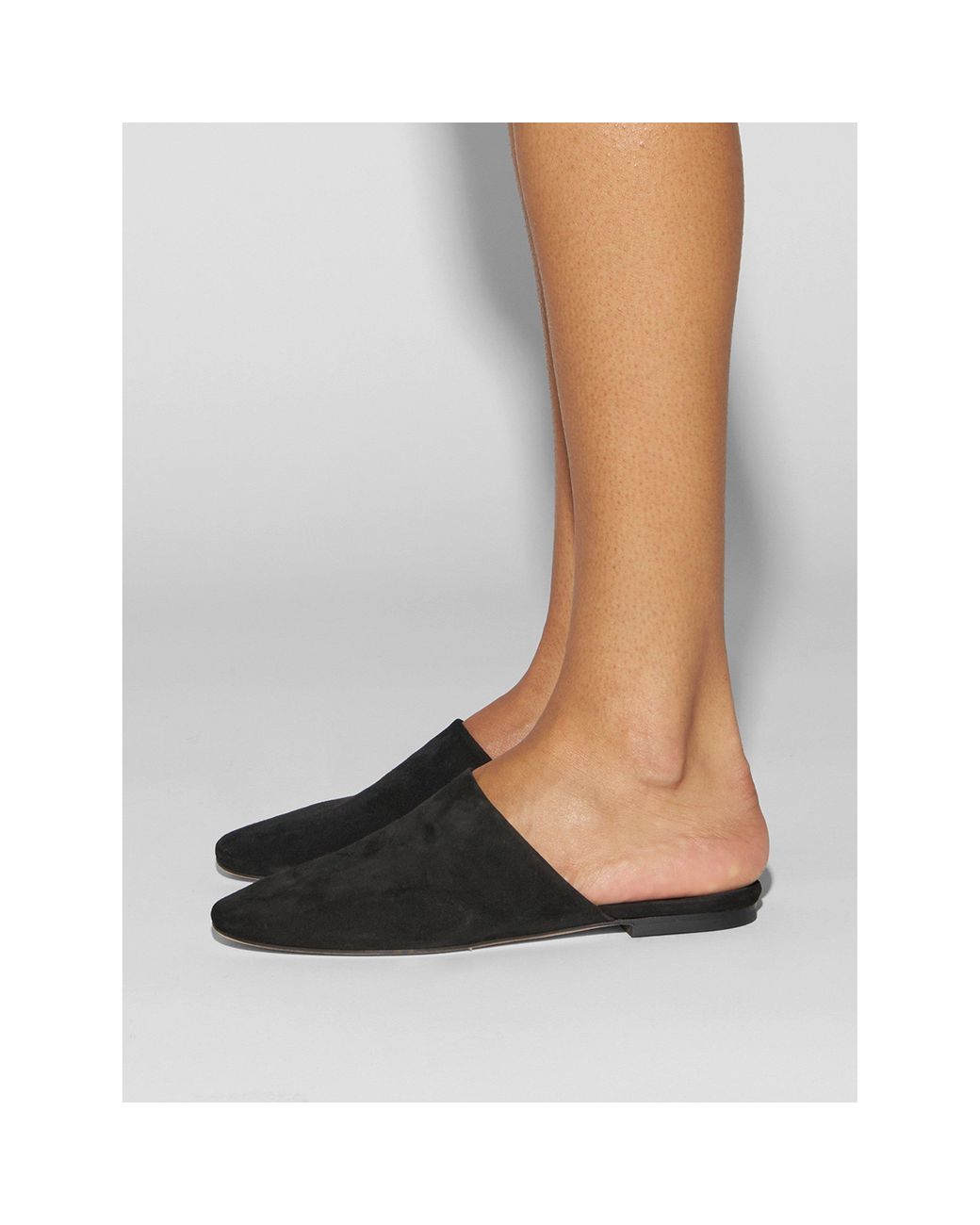 Aeyde Black Rega Mule Flat Mules
