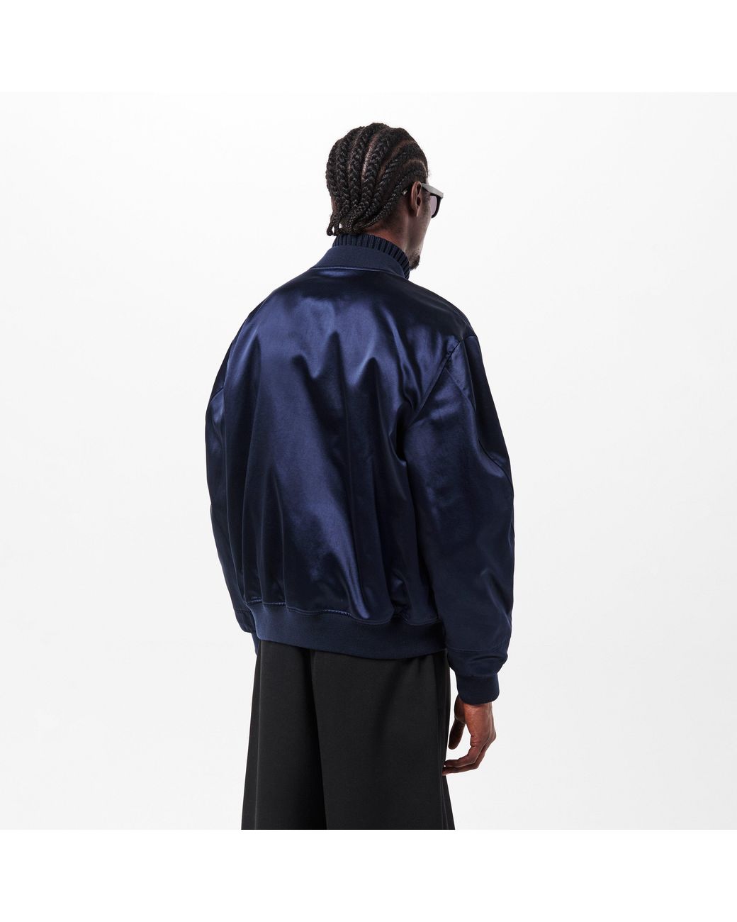 Givenchy Blue Structured Fit Bomber Jacket for men