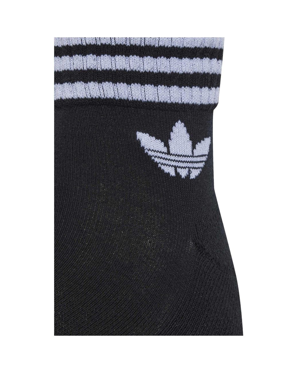 Adidas Originals White 3S Cotton Ankle Socks 3 Pack