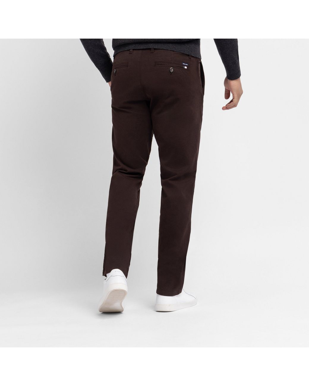 Eden Park Brown Straight-Leg Dark Chinos for men