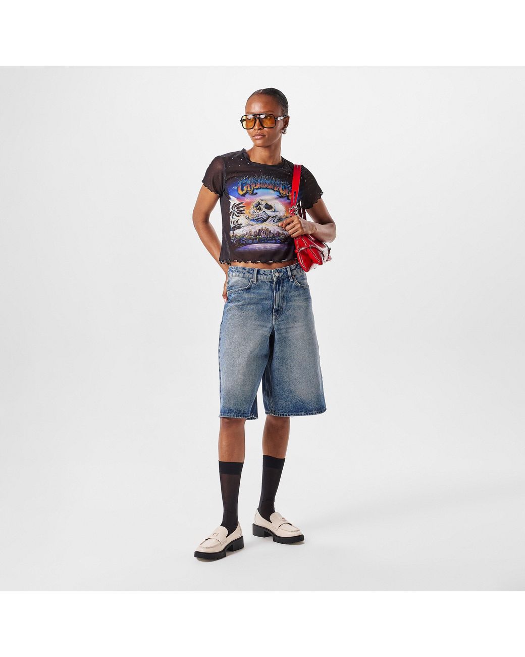 Casablanca Blue Baby Tee