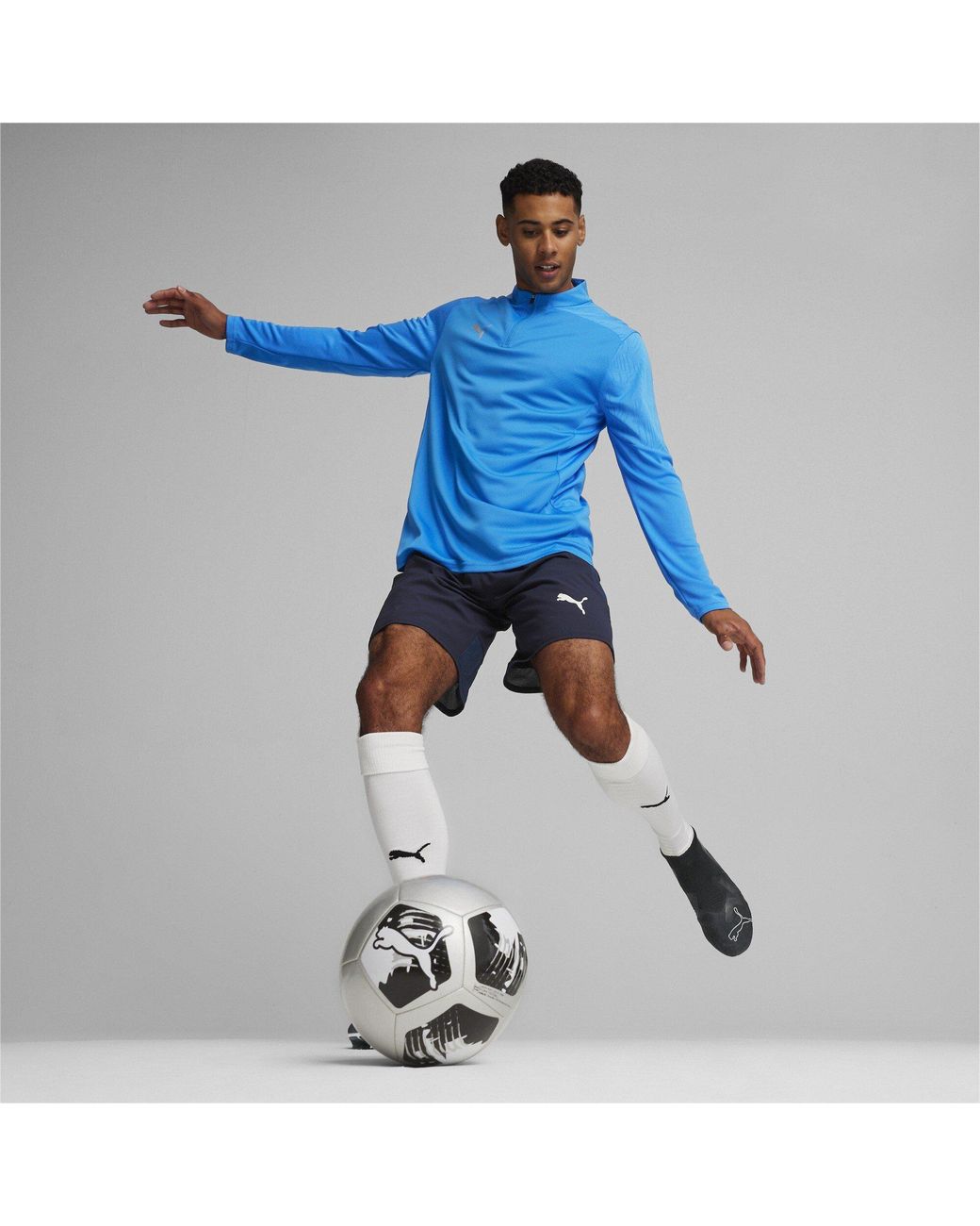 PUMA Blue Teamfinal Training 1/4-Zip Fleece for men