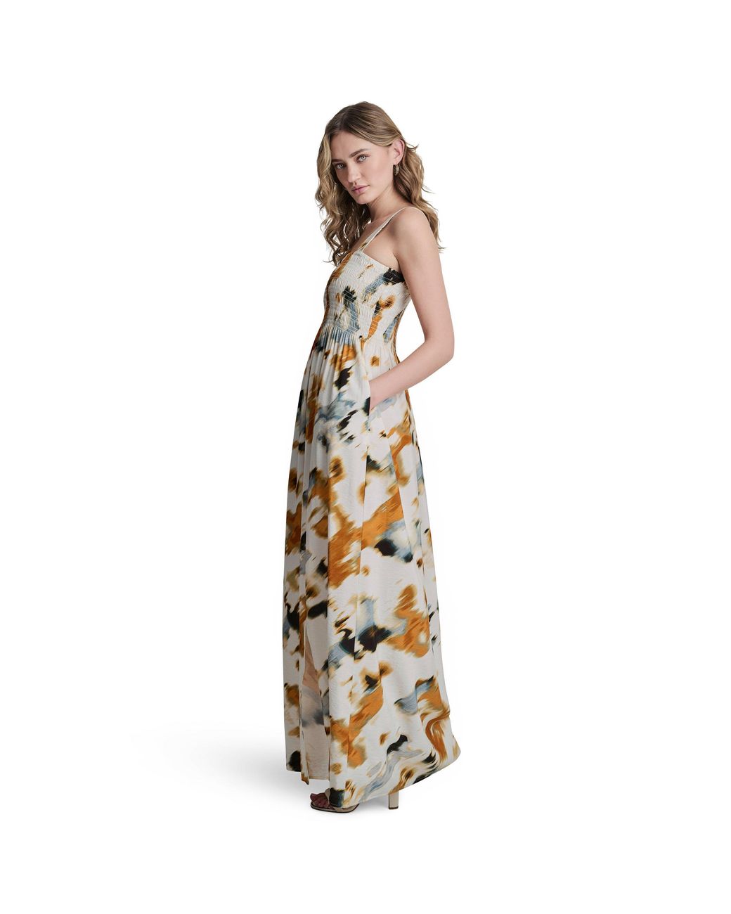 DKNY Metallic Long Maxi Dress