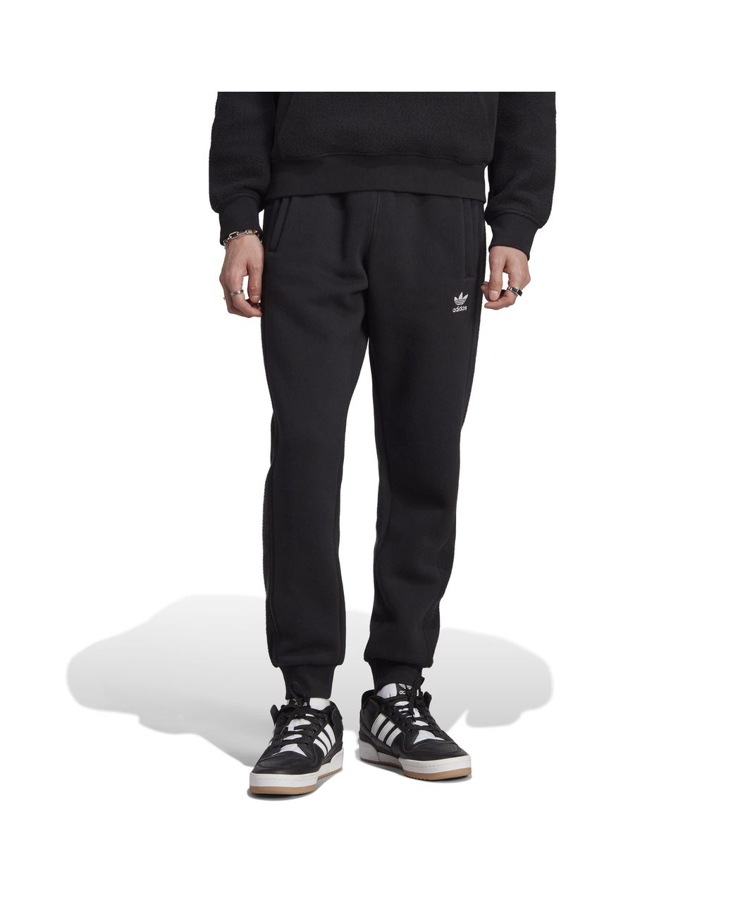 Adidas Originals Black Swap Closed Hem Woven Joggers for men