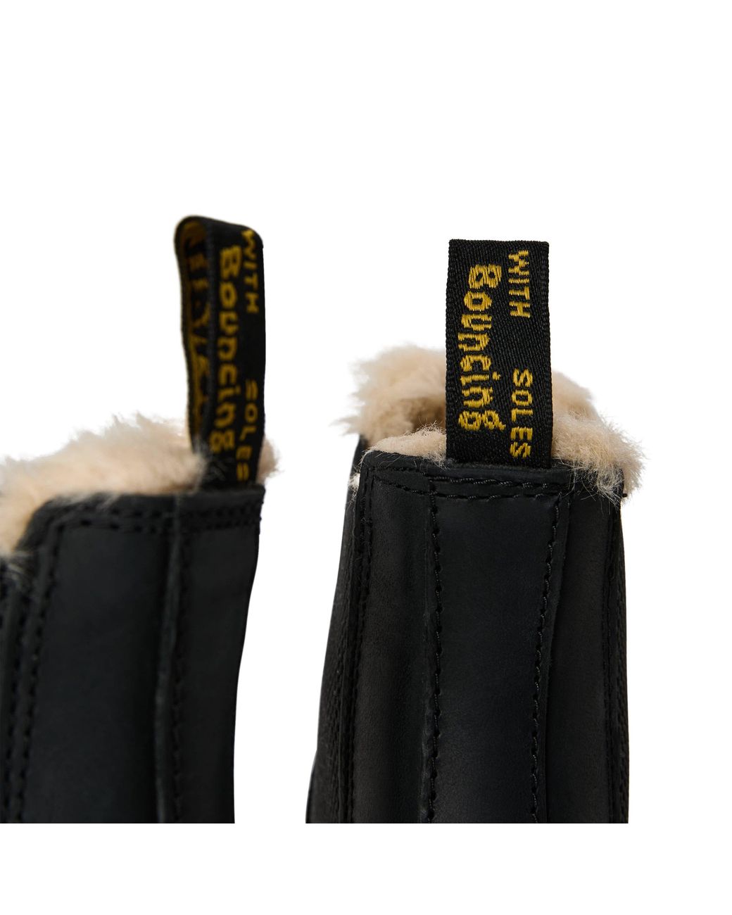 Dr. Martens Black 2976 Leonore Fur Lined Chelsea Boot