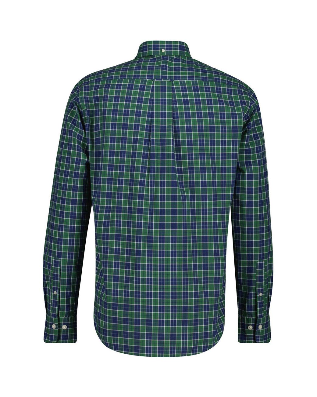 Gant Green Classic Poplin Check Long Sleeve Shirt for men
