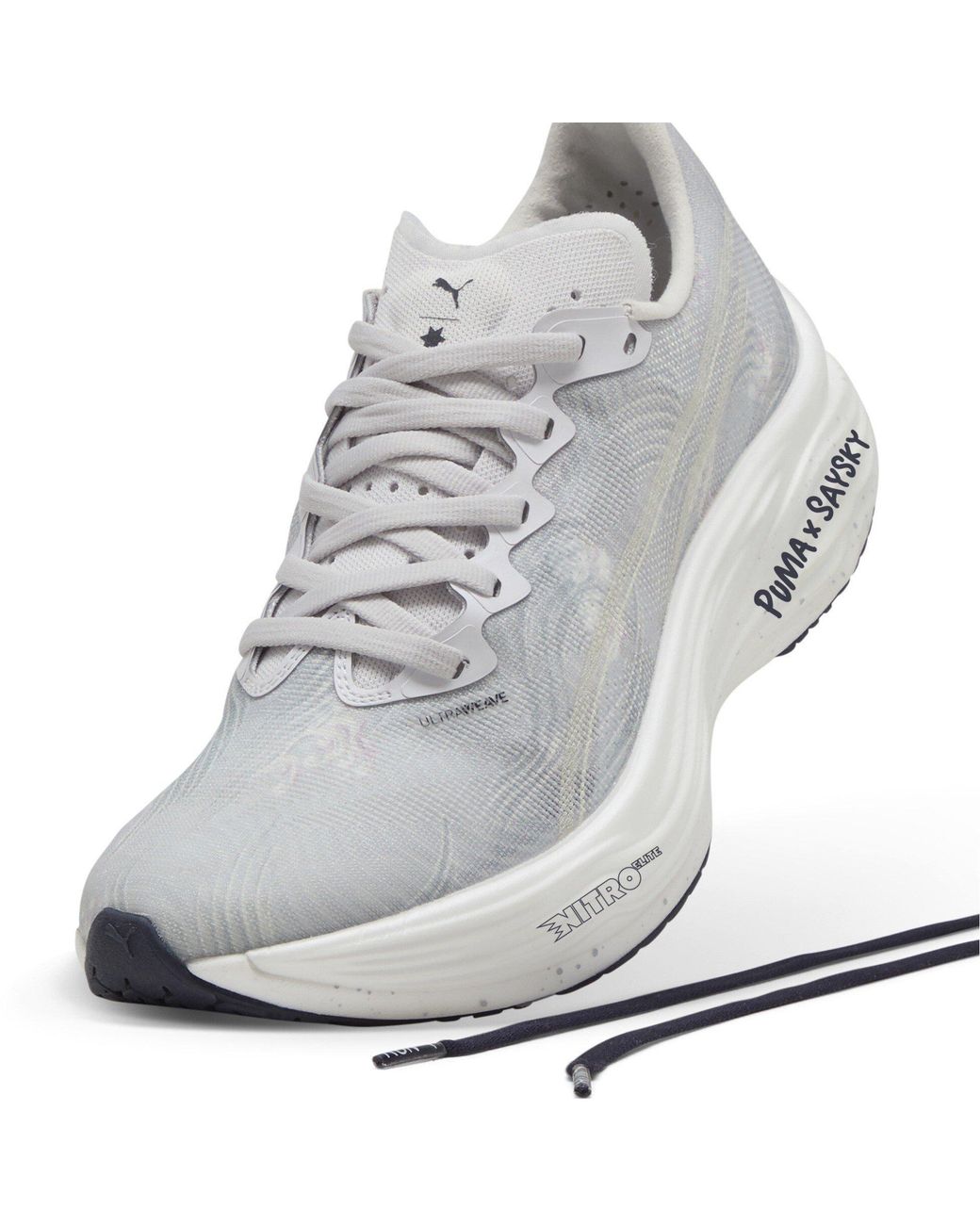 PUMA White Deviate Nitro Elite 3 Saysky Wns Road Running Shoes