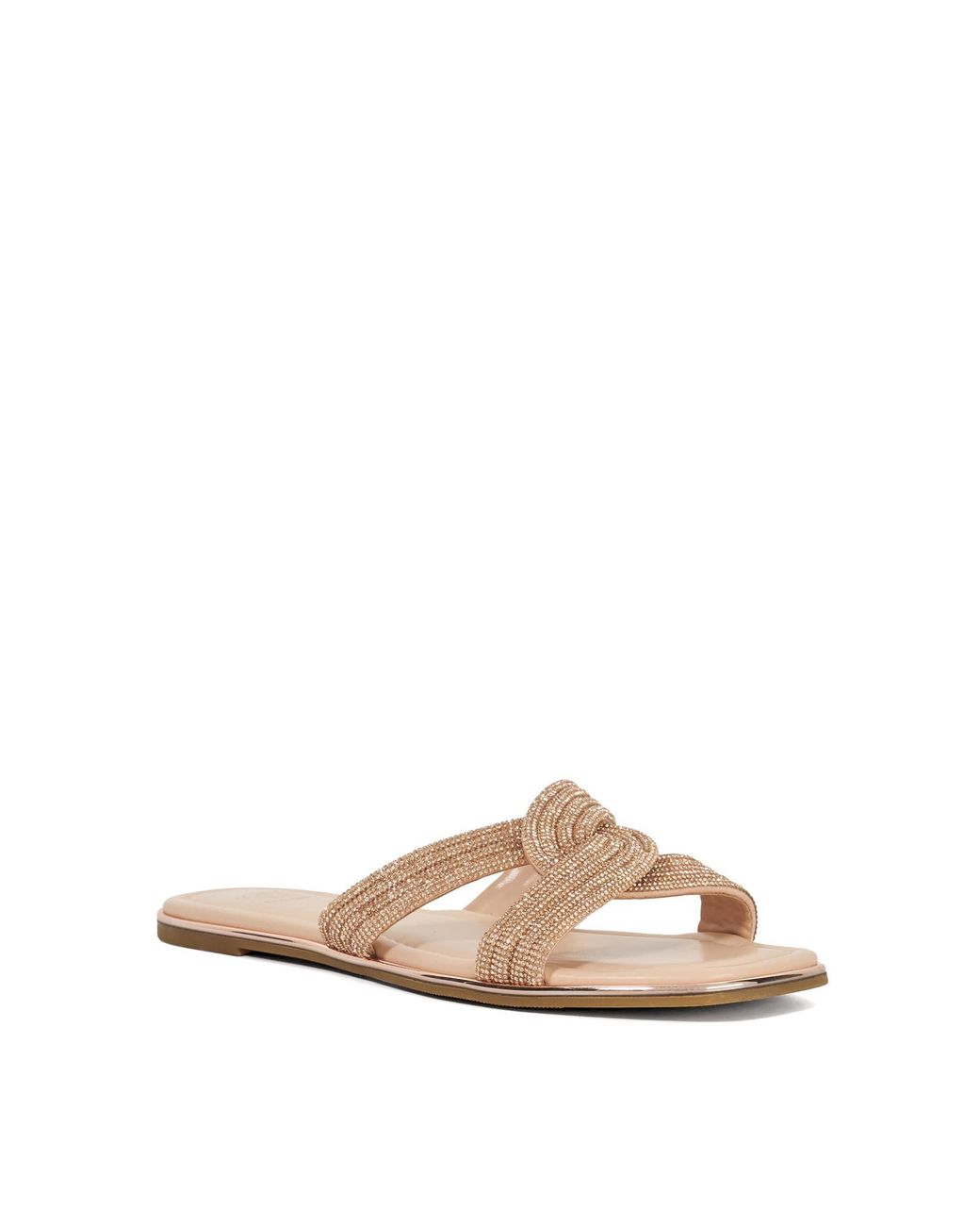 Dune Natural Lavenham Flat Sandals