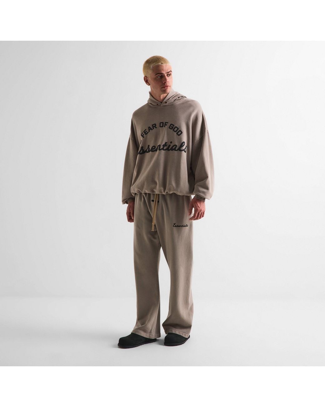 Fear Of God Natural Open Hem Fleece Jogging Bottoms for men