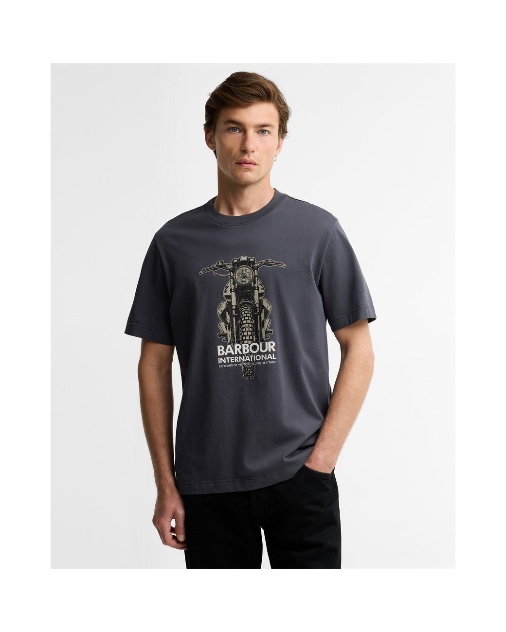 Barbour Black B.Int Causey Graph T Sn64 for men