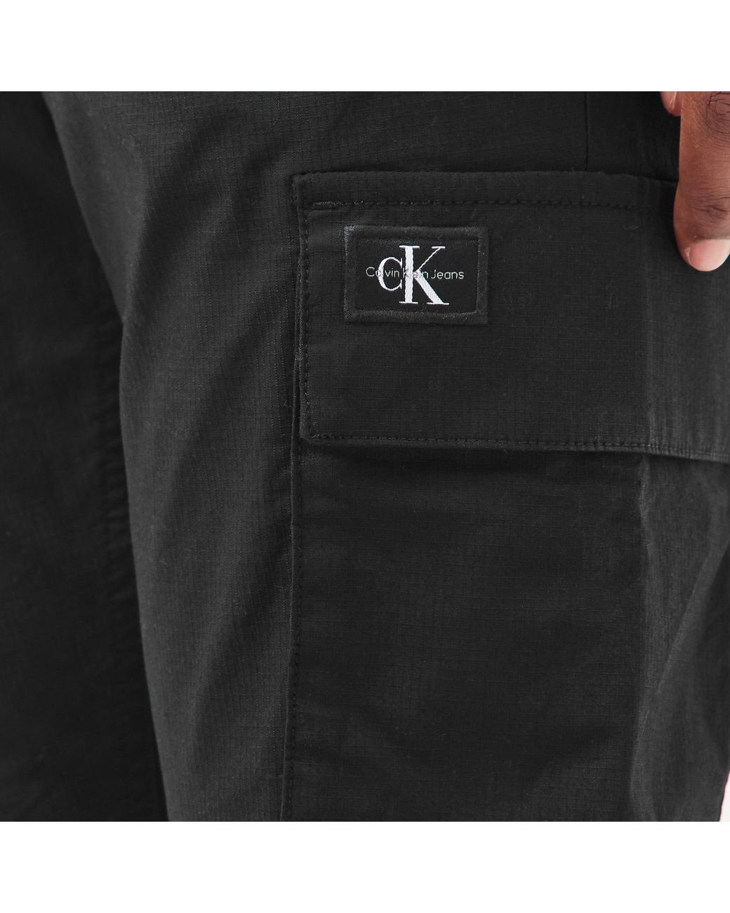 Calvin Klein Black Skinny Cargo Trouser for men