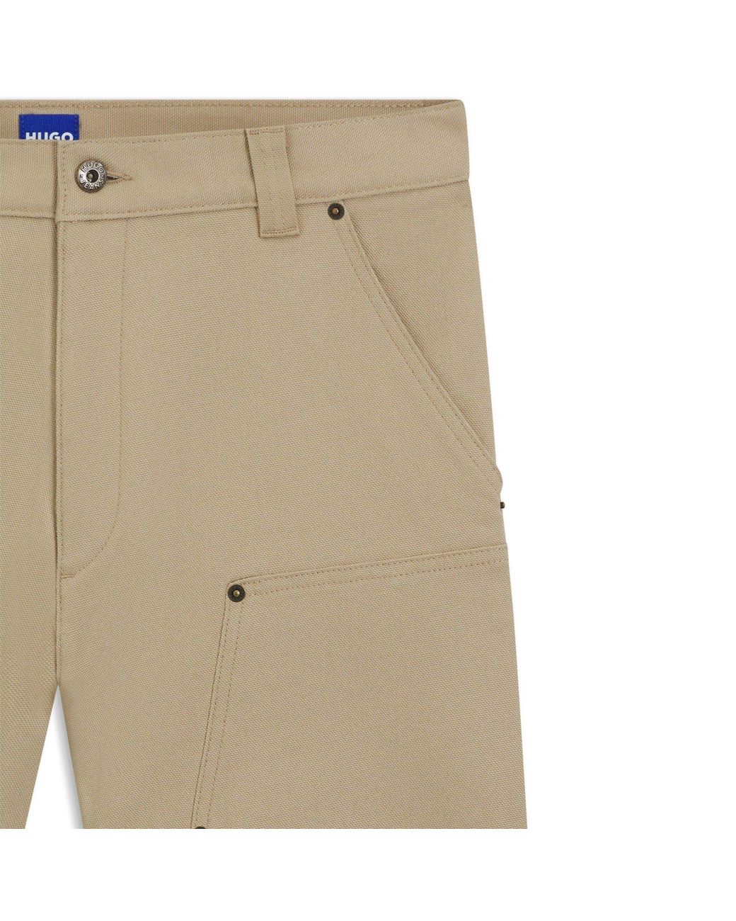 HUGO Natural Wide Leg Trousers for men