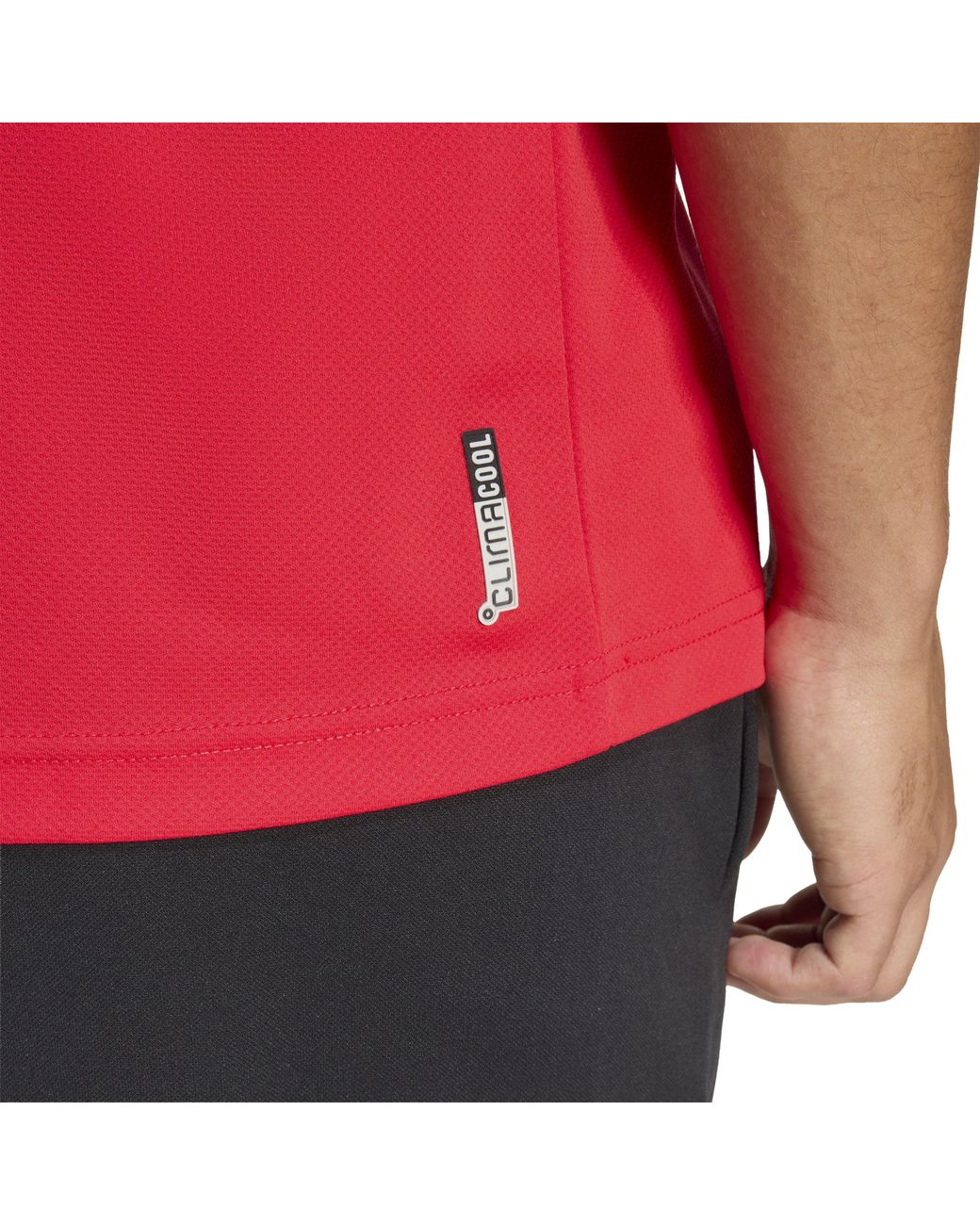 Adidas Red Classic 3 Stripe Sereno T-Shirt for men