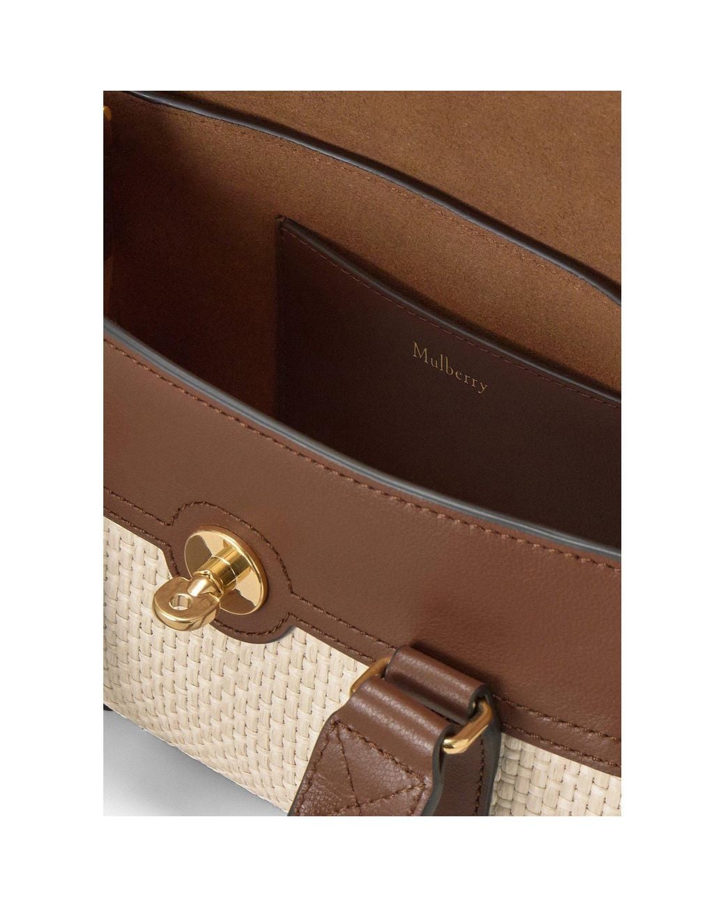 Mulberry Brown Heritage Raffia Mini Bayswater