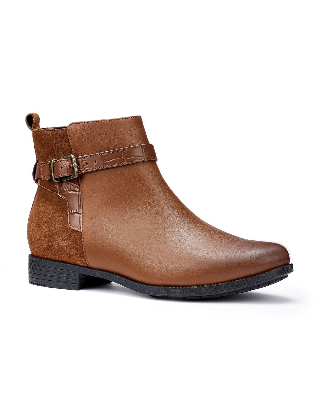 Hotter Brown Haydock Ankle Boots Standard Fit
