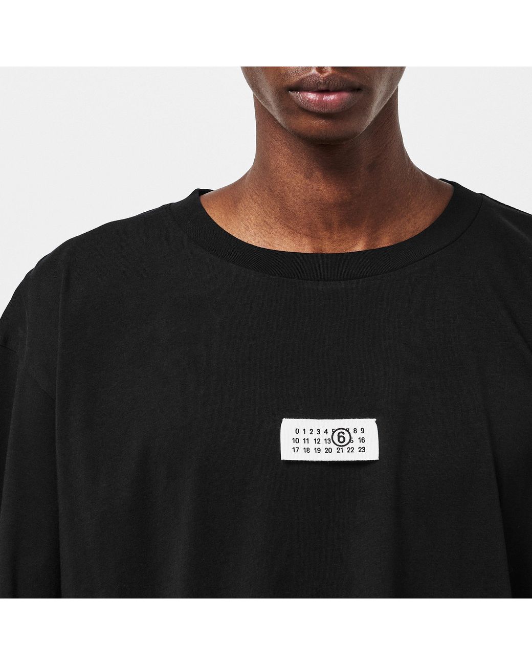 MM6 by Maison Margiela Black Logo T-Shirt for men
