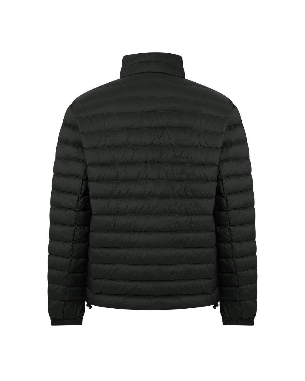 ARMANI EXCHANGE Black Chest Logo Duck Down Full-Zip Quilted Jacket for men